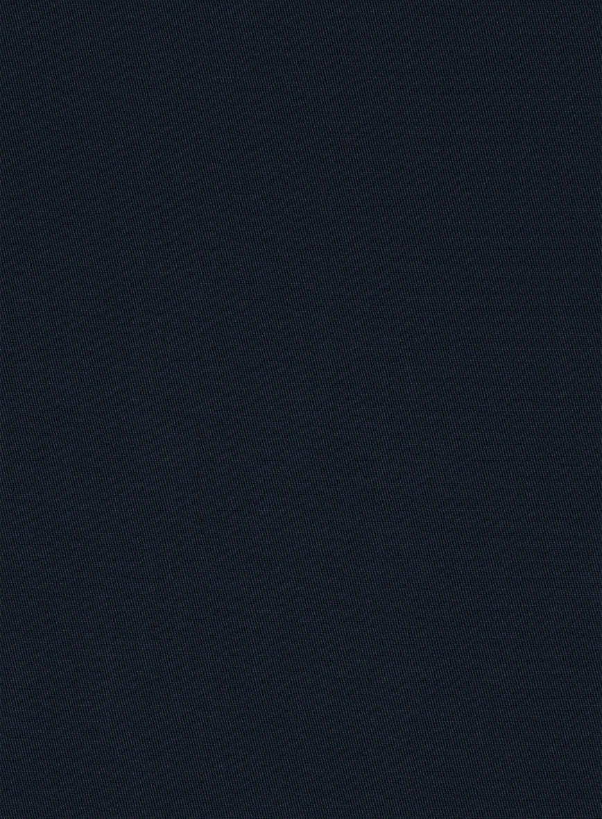 Italian Midnight Blue Cotton Stretch Pants - Image 3