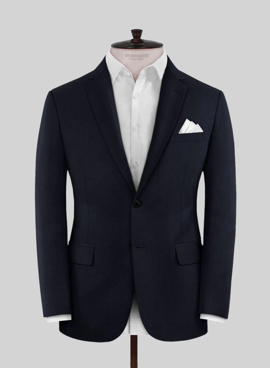 Italian Midnight Exiqu Blue Wool Suit - Image 3