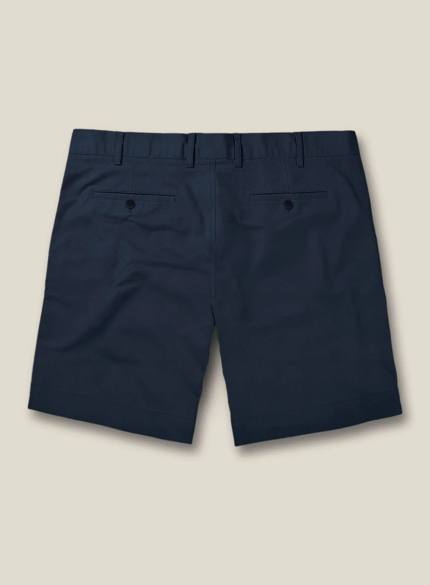 Italian Mirage Blue Cotton Stretch Shorts - Image 2