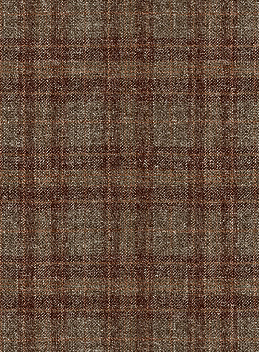 Italian Murano Basto Brown Wool Linen Silk Jacket - Image 3