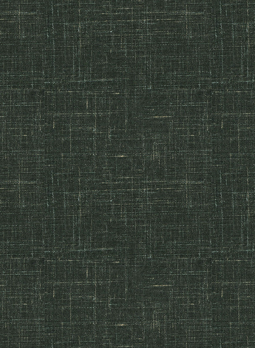Italian Murano Bottle Green Wool Linen Jacket - Image 3