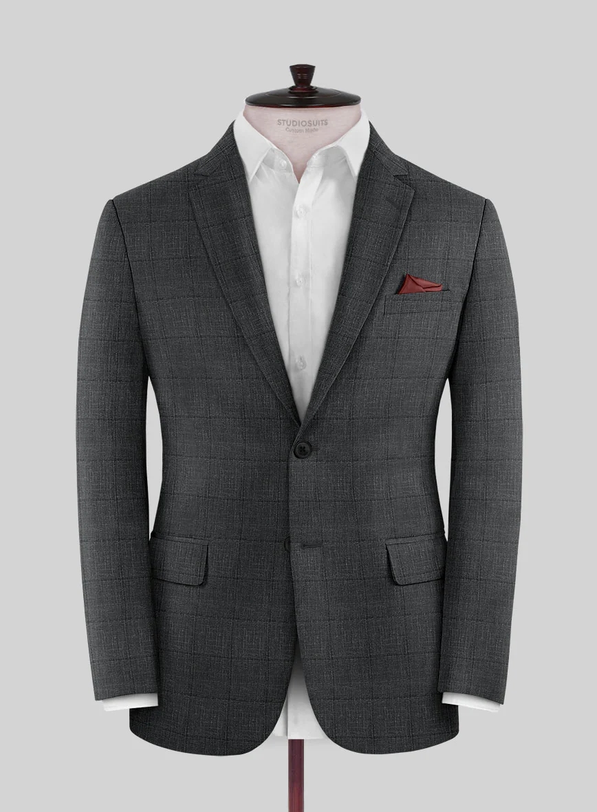 Italian Murano Byunca Dark Gray Wool Suit - Image 3