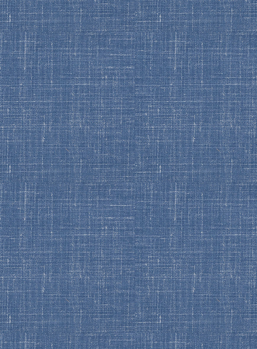 Italian Murano Cadel Blue Wool Linen Jacket - Image 3