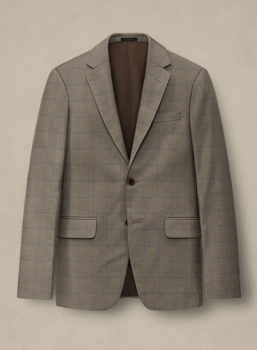 Italian Murano Cedra Brown Wool Linen Silk Suit - Image 4