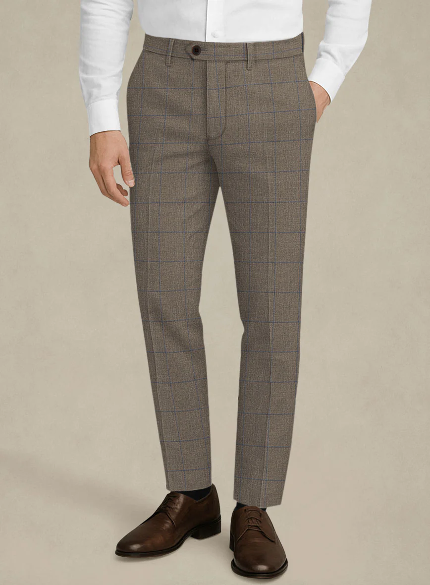 Italian Murano Cedra Brown Wool Linen Silk Suit - Image 6