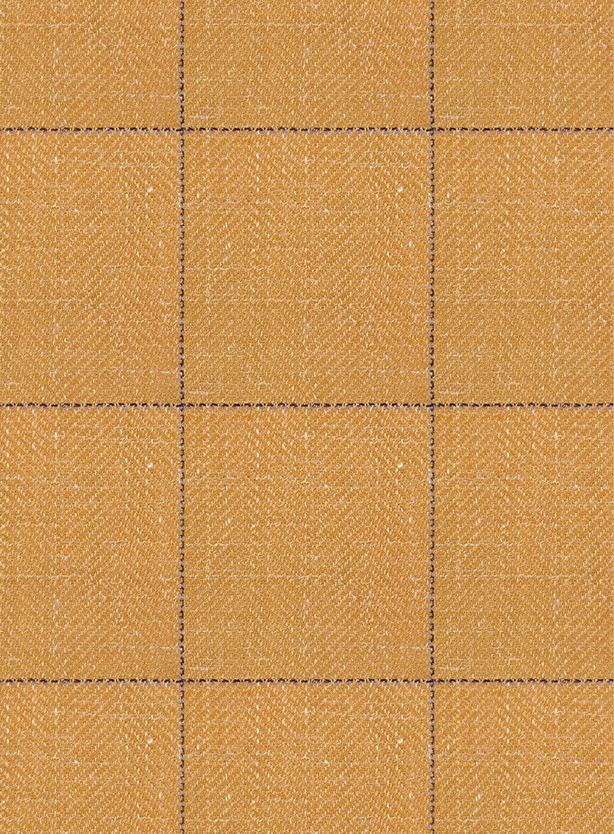 Italian Murano Cimio Mustard Wool Linen Silk Pants - Image 3