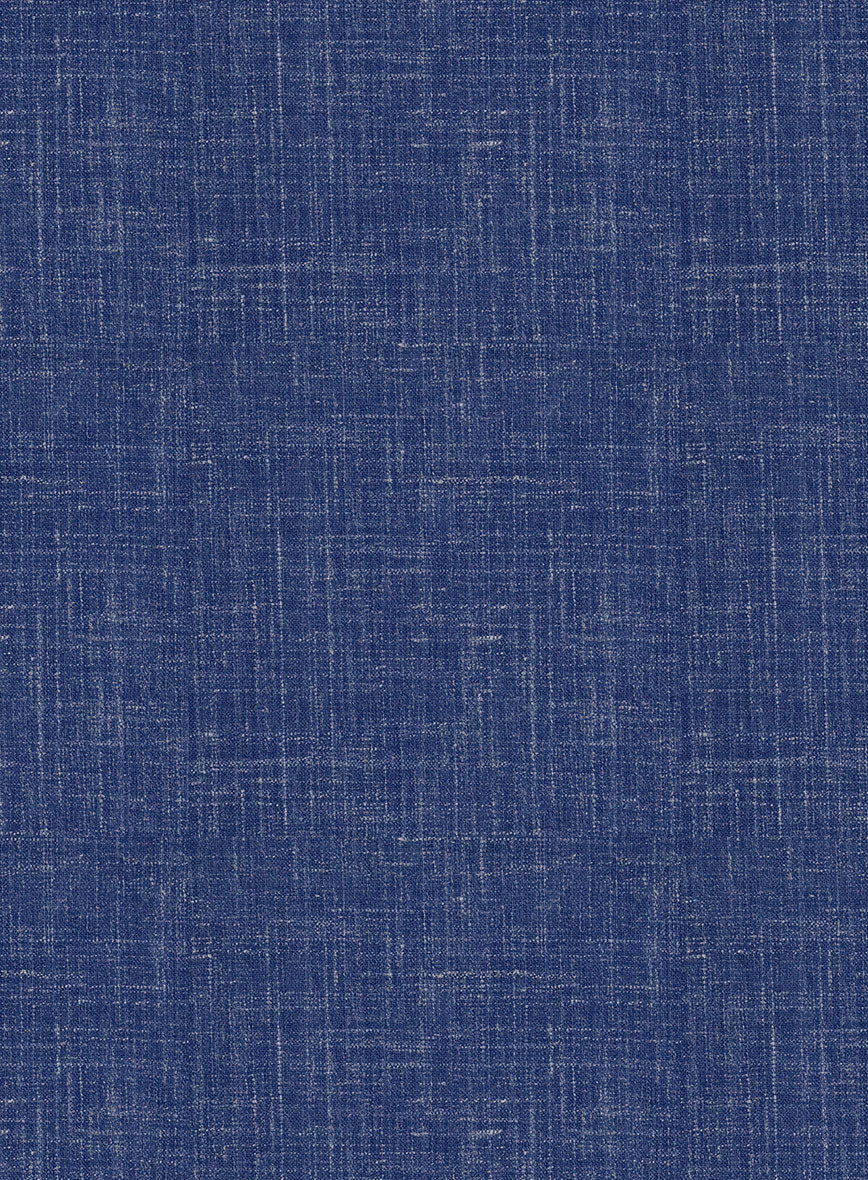 Italian Murano Cobalt Blue Wool Linen Jacket - Image 3