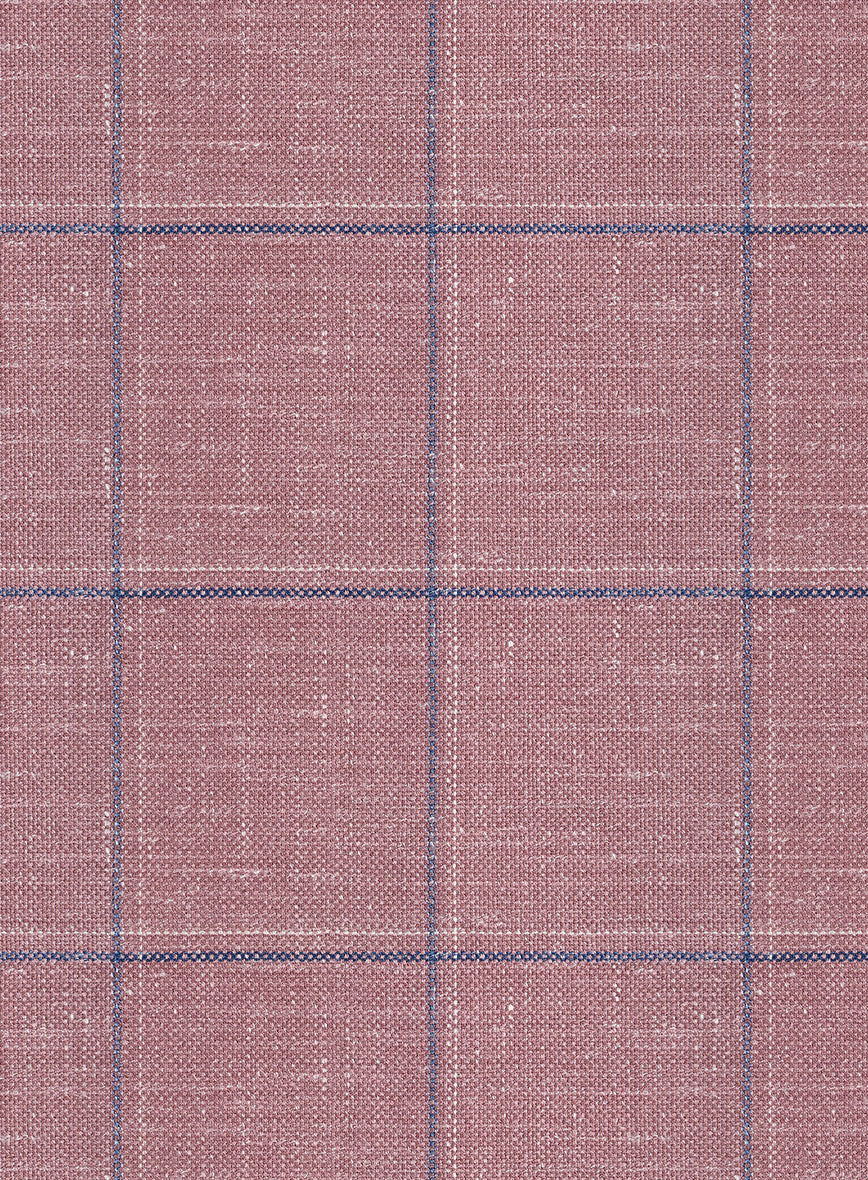 Italian Murano Drope Pink Wool Linen Silk Pants - Image 3