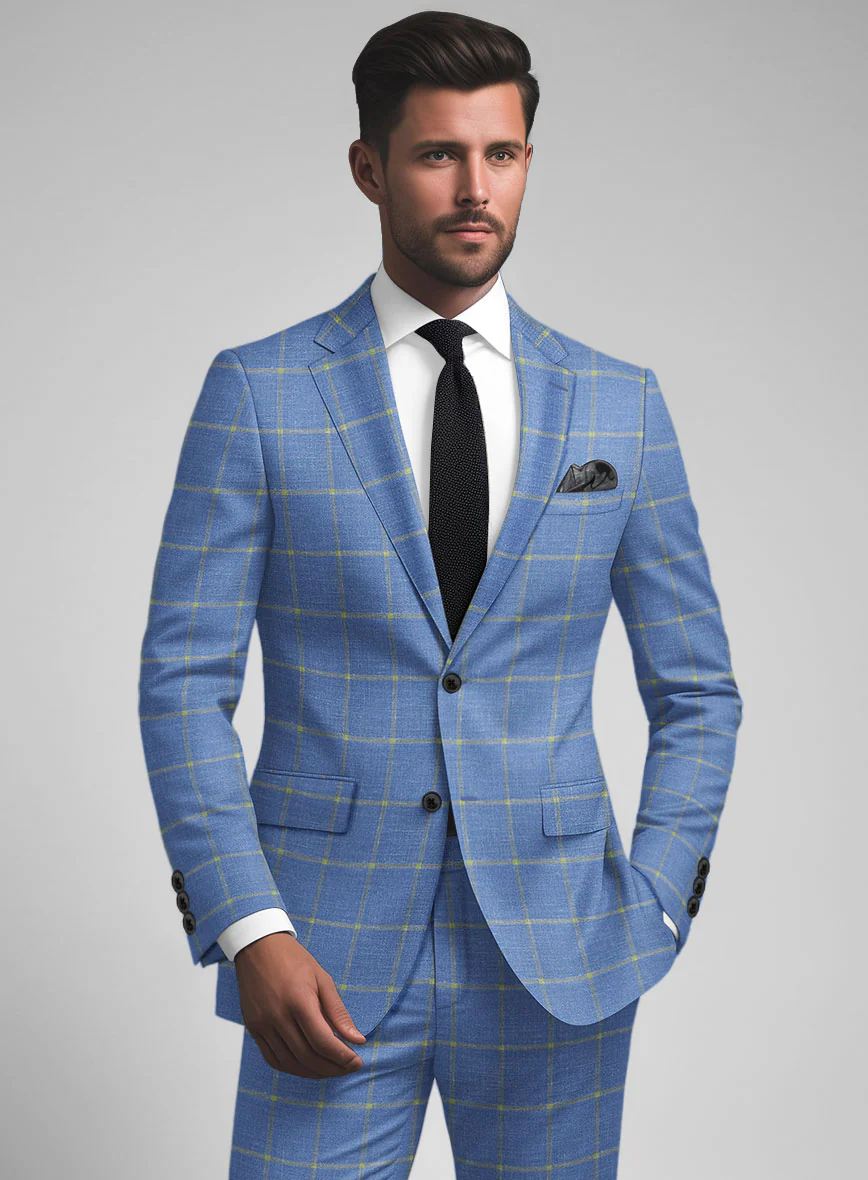 Italian Murano Eginda Blue Wool Linen Jacket - Image 2