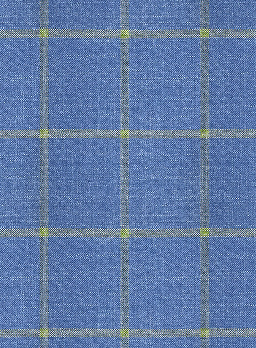 Italian Murano Eginda Blue Wool Linen Pants - Image 3
