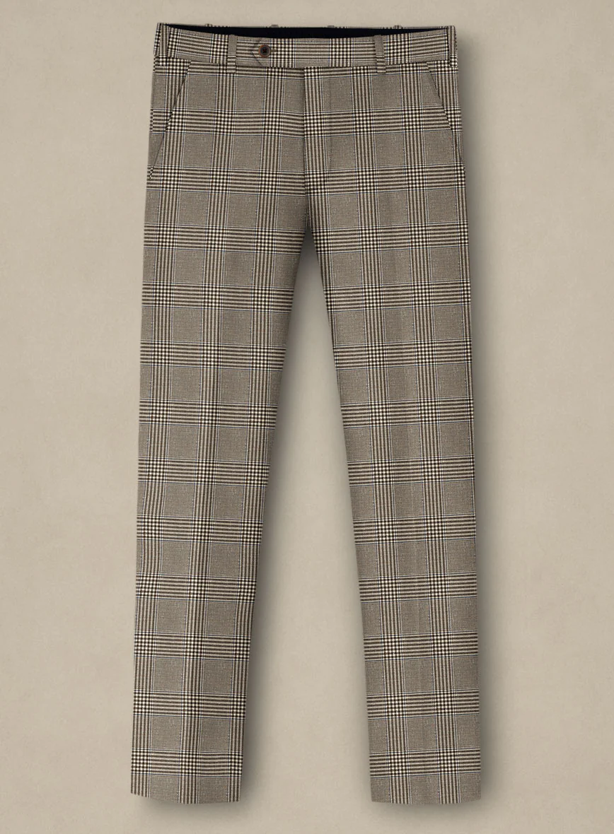 Italian Murano Ejan Brown Wool Linen Silk Suit - Image 5