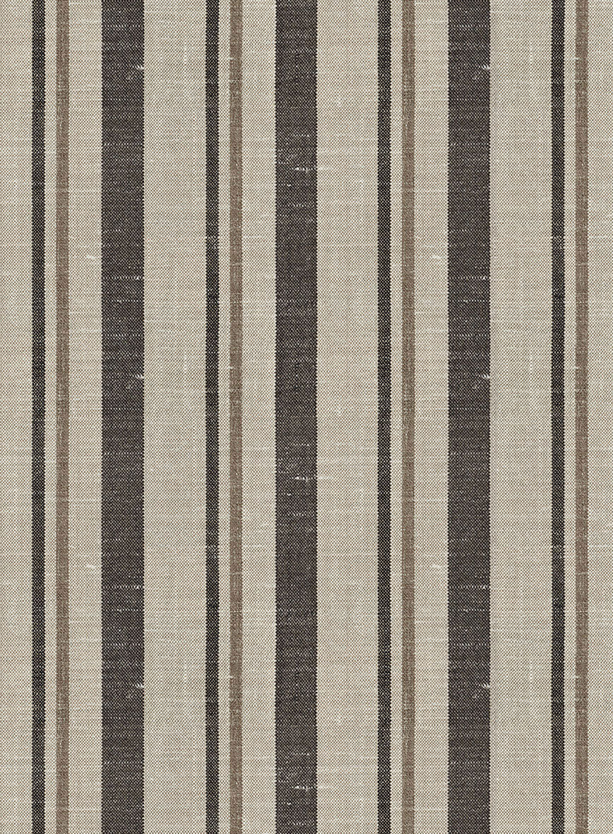 Italian Murano Emario Stripe Wool Linen Silk Suit - Image 7