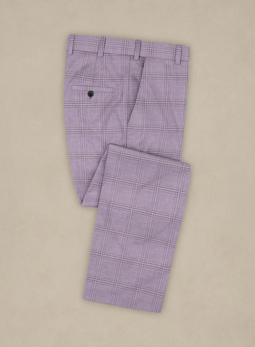 Italian Murano Esar Lavender Wool Linen Silk Suit - Image 5