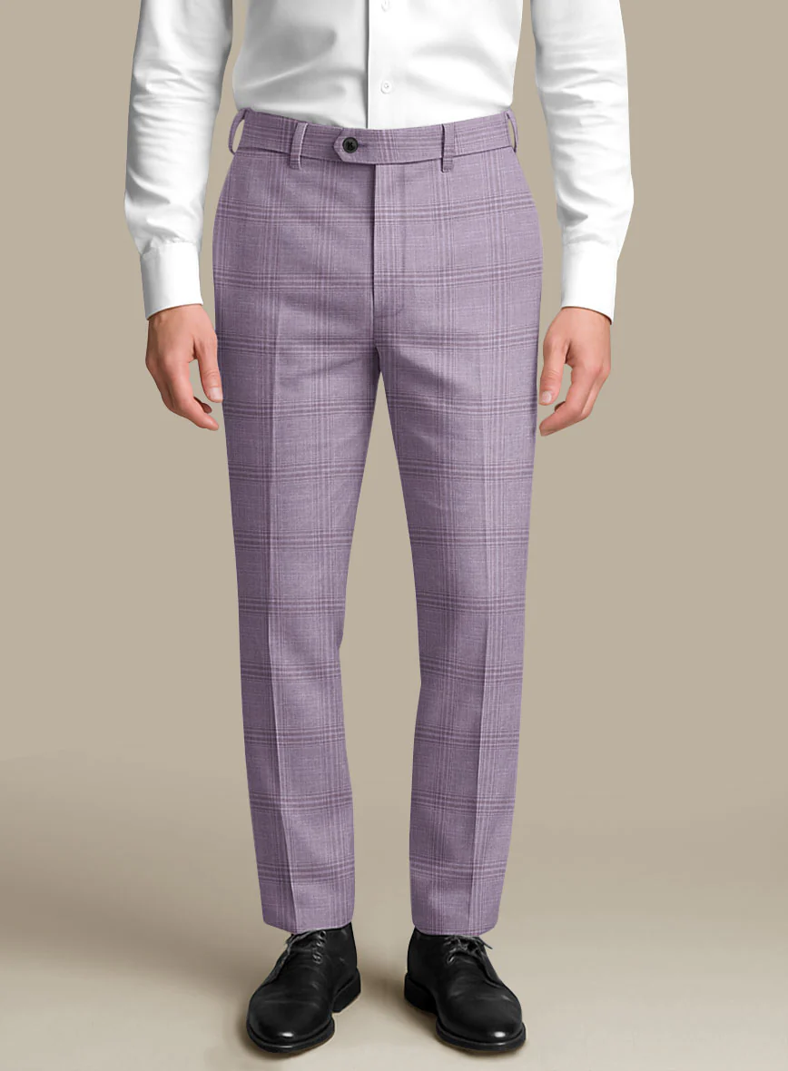 Italian Murano Esar Lavender Wool Linen Silk Suit - Image 6