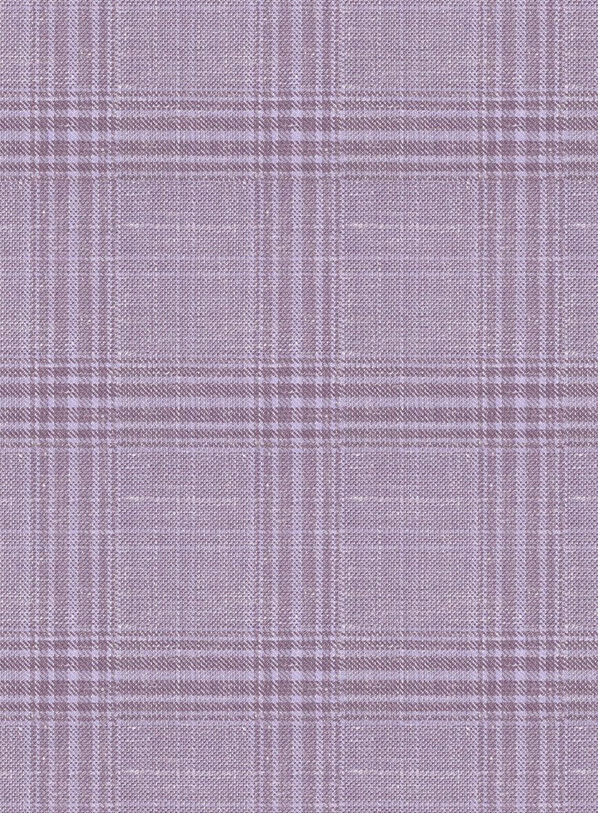 Italian Murano Esar Lavender Wool Linen Silk Suit - Image 7