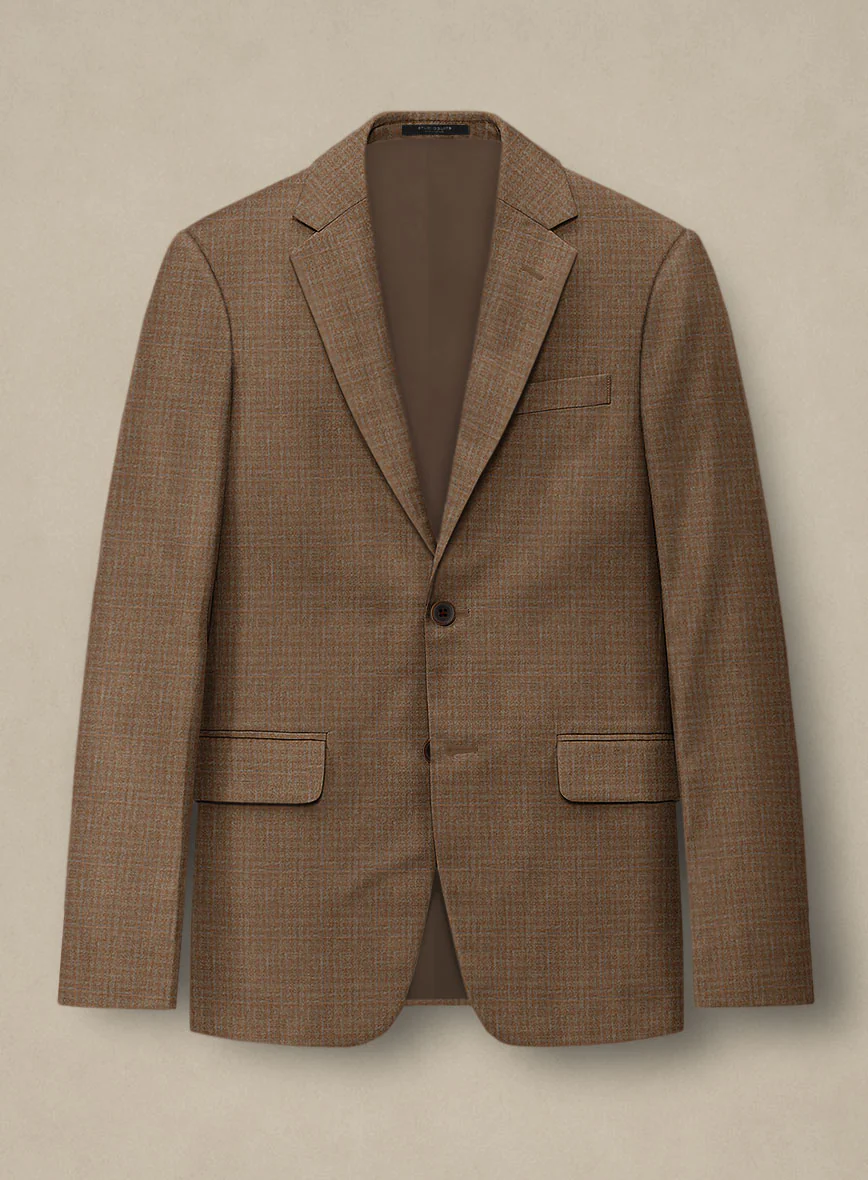 Italian Murano Karilo Brown Wool Linen Silk Suit - Image 3