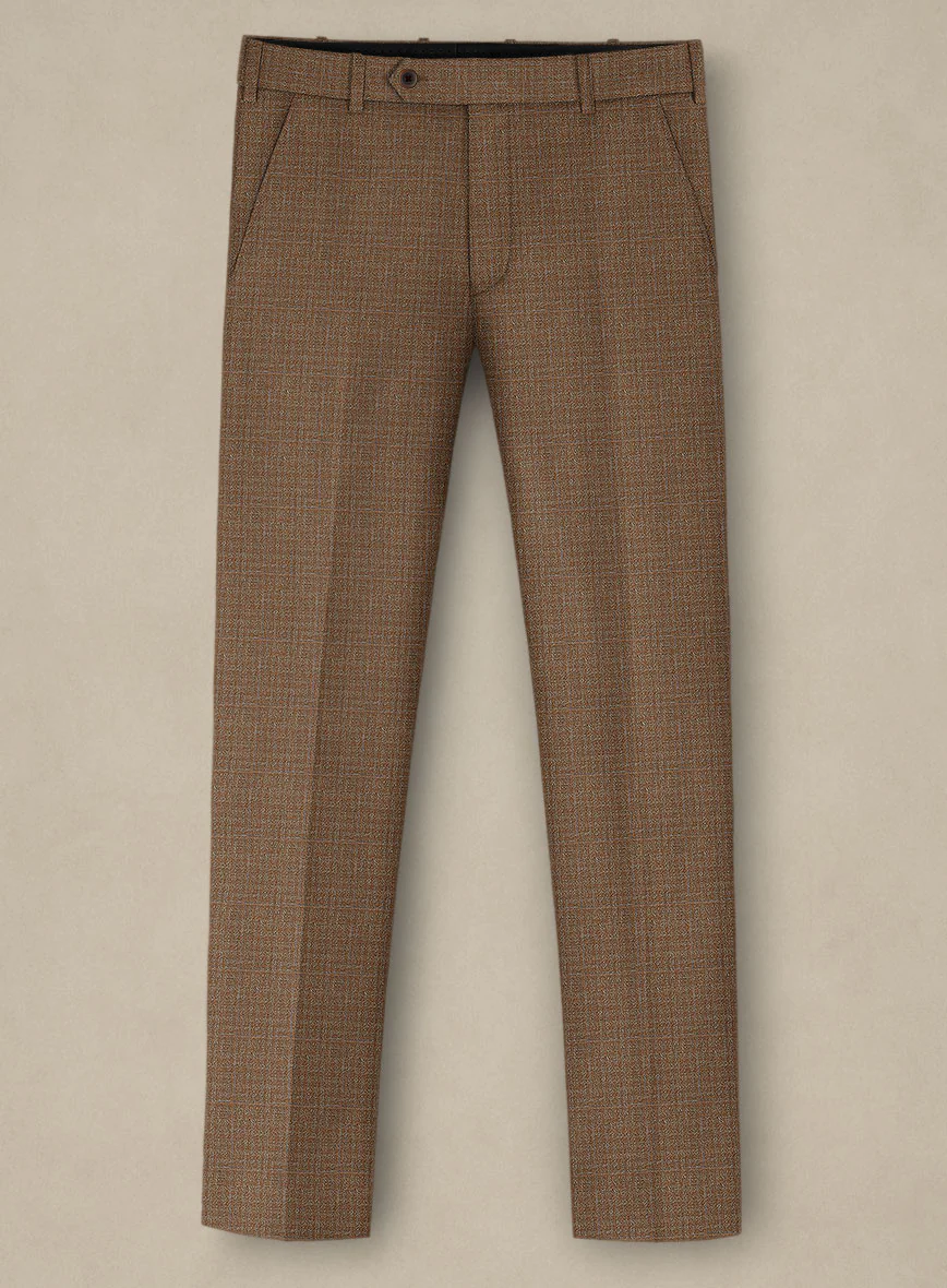 Italian Murano Karilo Brown Wool Linen Silk Suit - Image 4