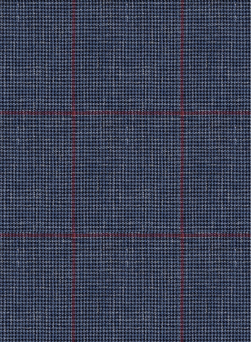 Italian Murano Leopo Blue Wool Linen Jacket - Image 3