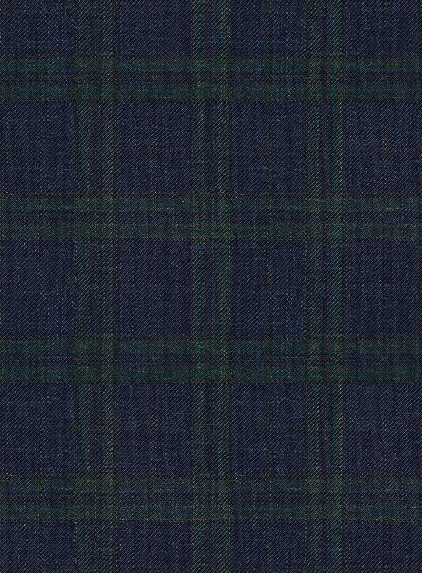 Italian Murano Loni Blue Wool Linen Silk Suit - Image 7