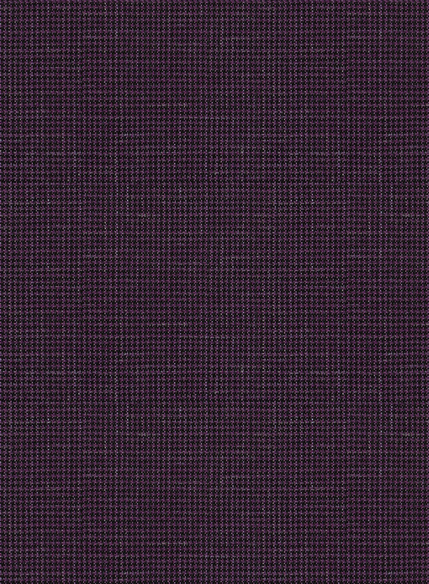Italian Murano Nozo Purple Wool Linen Silk Pants - Image 2