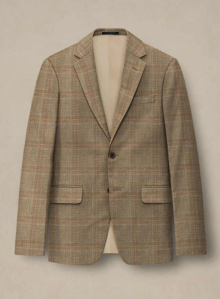 Italian Murano Ocavi Brown Wool Linen Silk Suit - Image 4