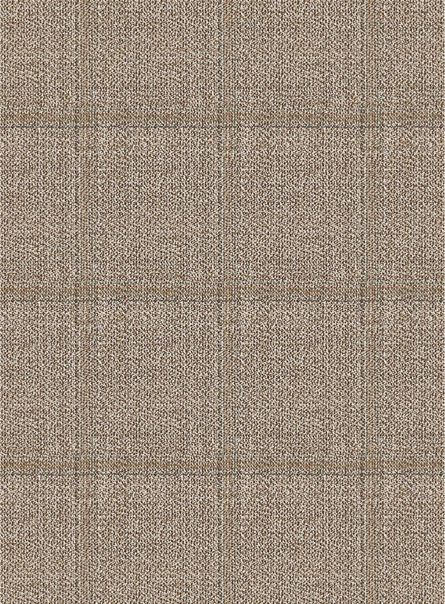 Italian Murano Padro Brown Wool Linen Silk Jacket - Image 3