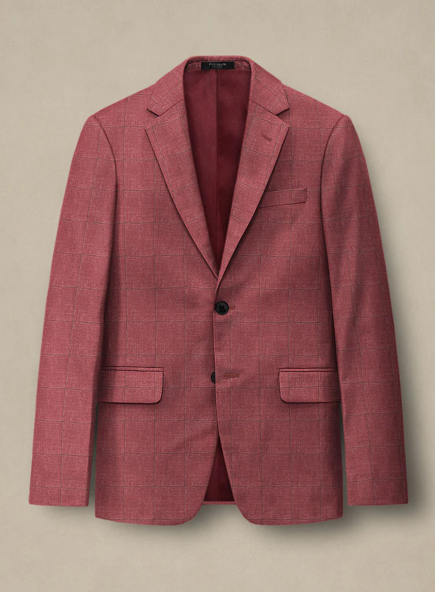 Italian Murano Radon Pink Wool Linen Silk Suit - Image 4