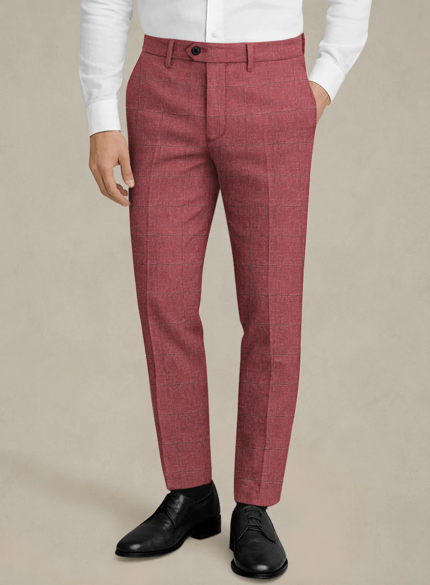 Italian Murano Radon Pink Wool Linen Silk Suit - Image 6