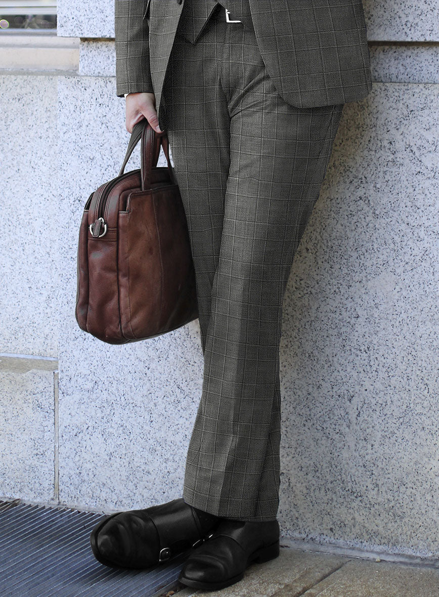 Italian Murano Riquel Gray Wool Linen Suit - Image 4