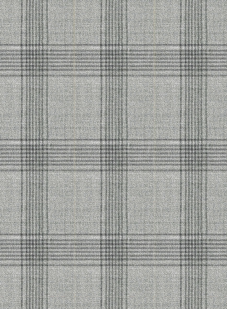 Italian Murano Sageo Gray Wool Linen Silk Jacket - Image 3