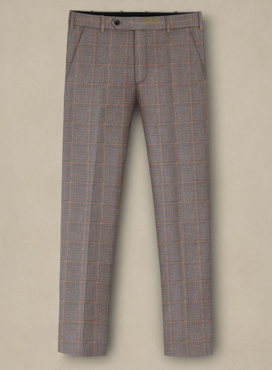Italian Murano Satie Houndstooth Wool Linen Silk Suit - Image 4