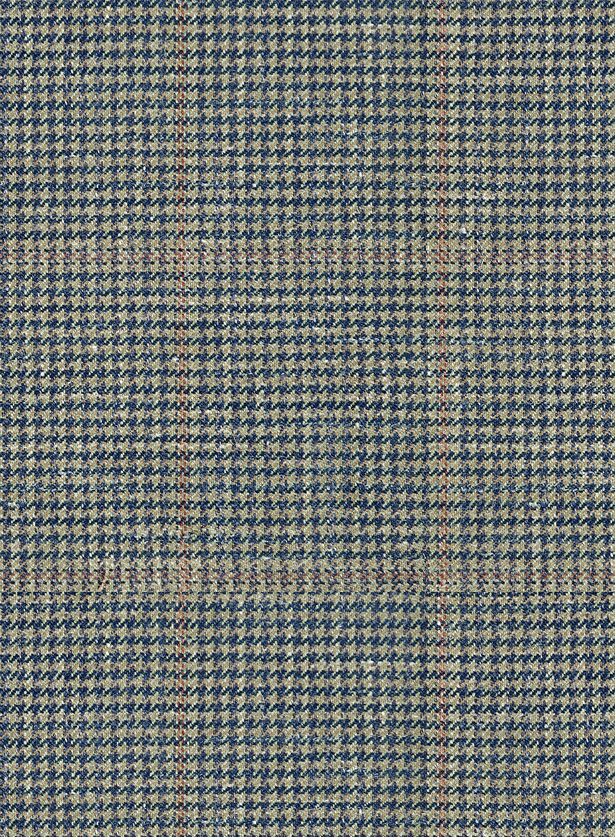 Italian Murano Sero Houndstooth Wool Linen Silk Pants - Image 3