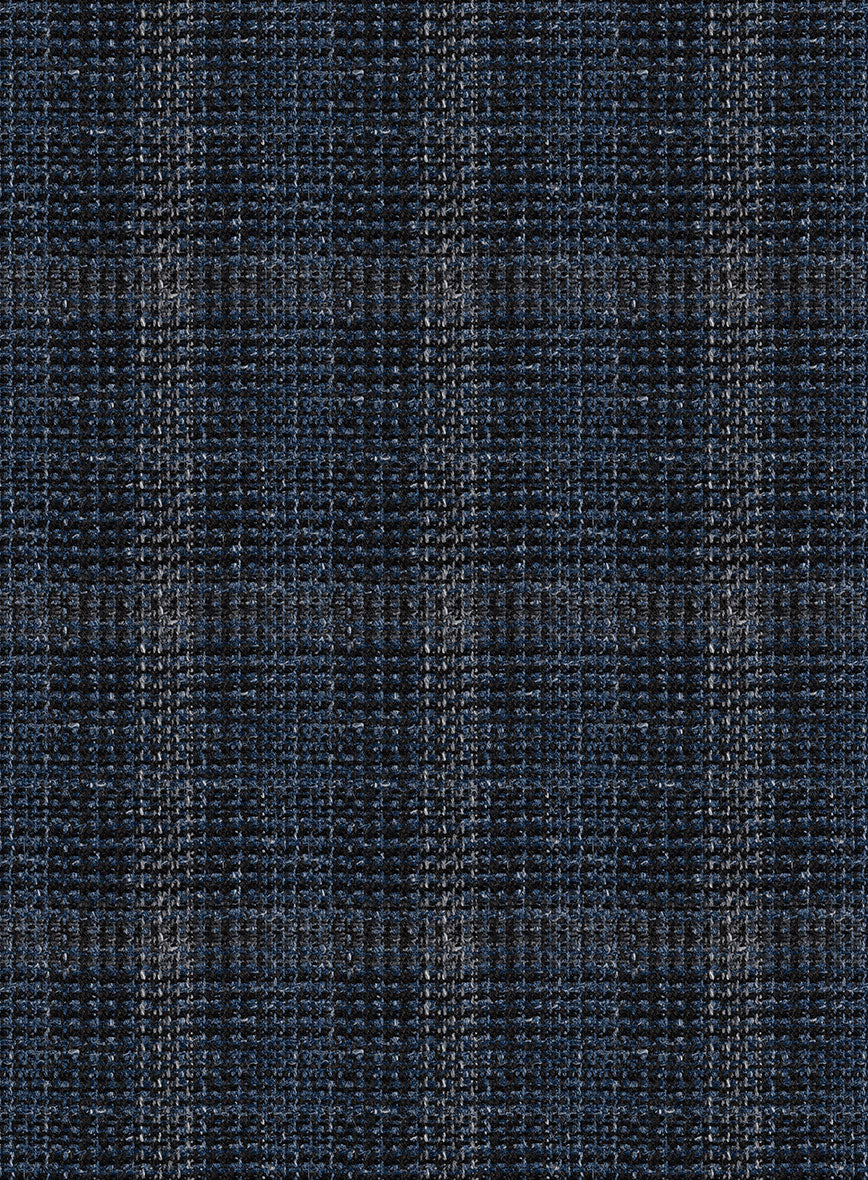 Italian Murano Sovil Blue Wool Linen Silk Pants - Image 3