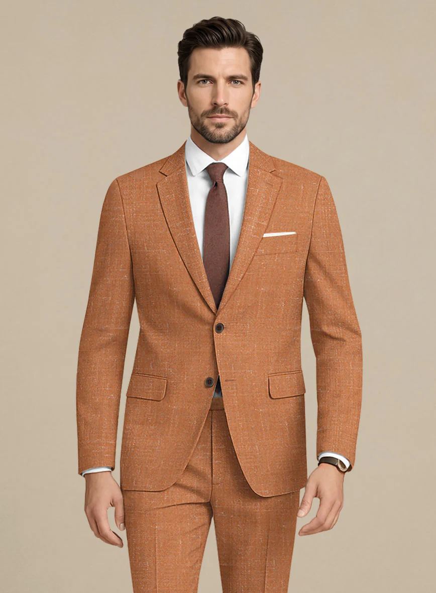 Italian Murano Tuscan Clay Wool Linen Silk Jacket - Image 2