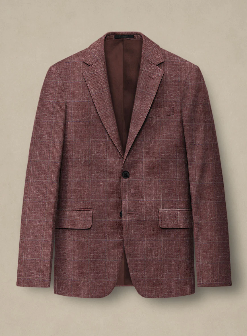 Italian Murano Vireja Mauve Wool Linen Silk Jacket