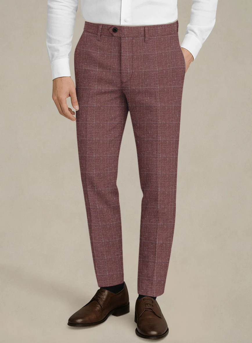 Italian Murano Vireja Mauve Wool Linen Silk Suit - Image 6