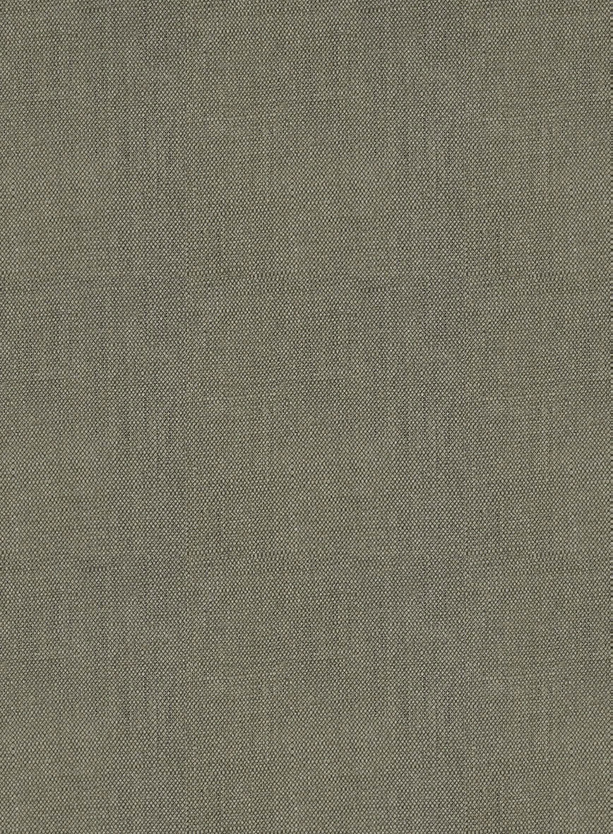 Italian Muted Green Linen Highland Trousers - Image 5