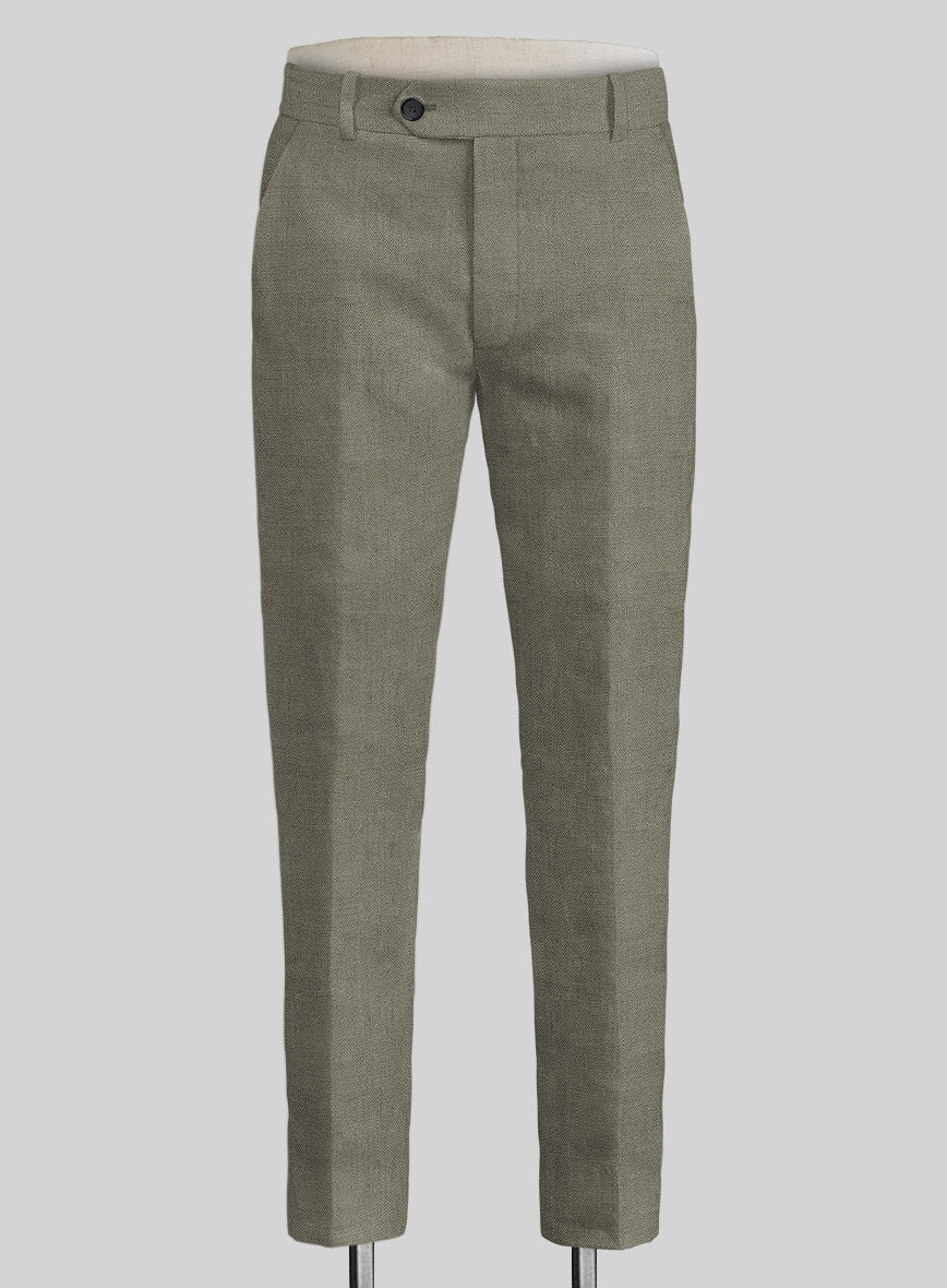 Italian Muted Green Linen Suit - Image 4