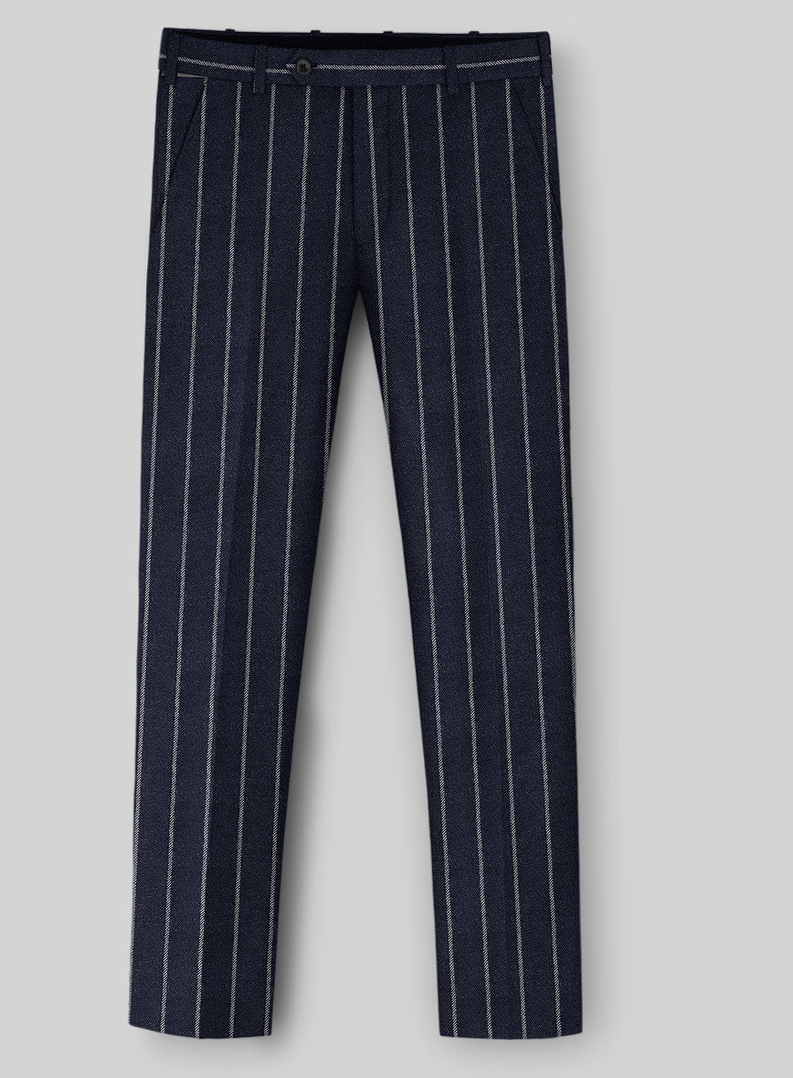 Italian Navy Ascot Rope Stripe Tweed Suit - Image 4