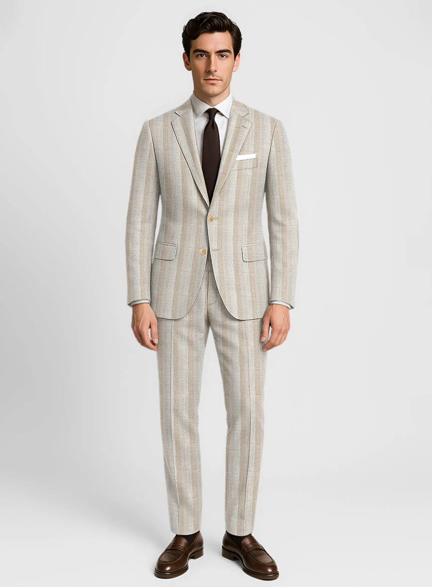 Italian Oatfield Herringbone Tweed Suit