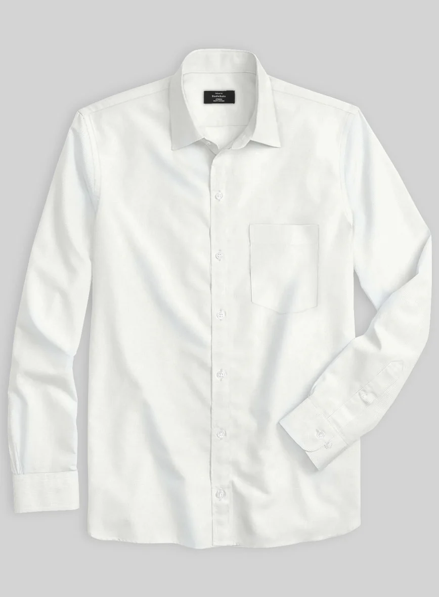 Italian Off White Cotton Shirt - Image 3