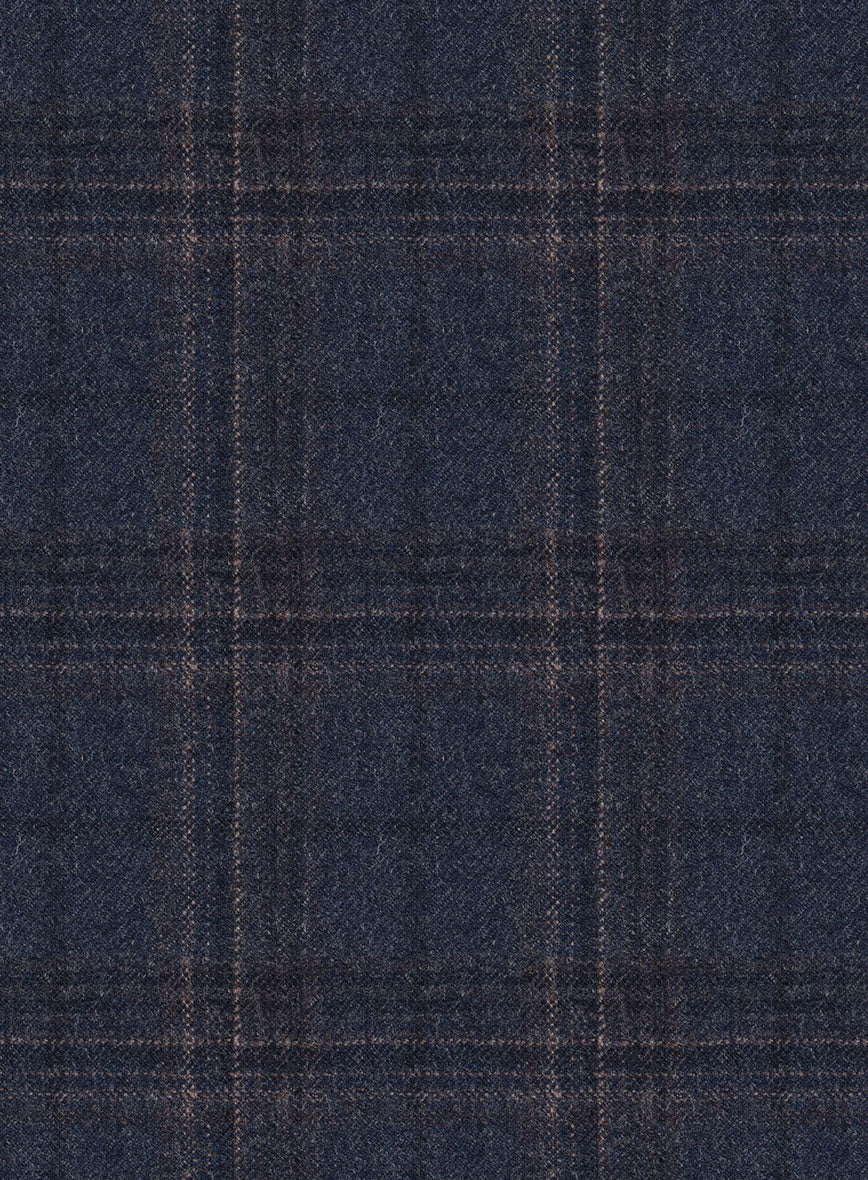Italian Ofra Blue Checks Flannel Pants - Image 2