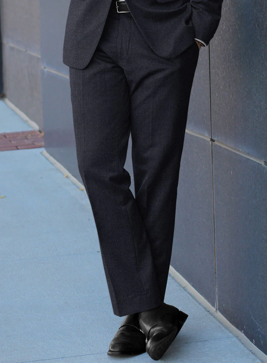 Italian Ombo Blue Birdseye Flannel Pants - Image 2