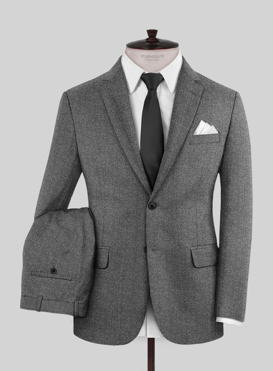 Italian Ombo Gray Birdseye Flannel Suit