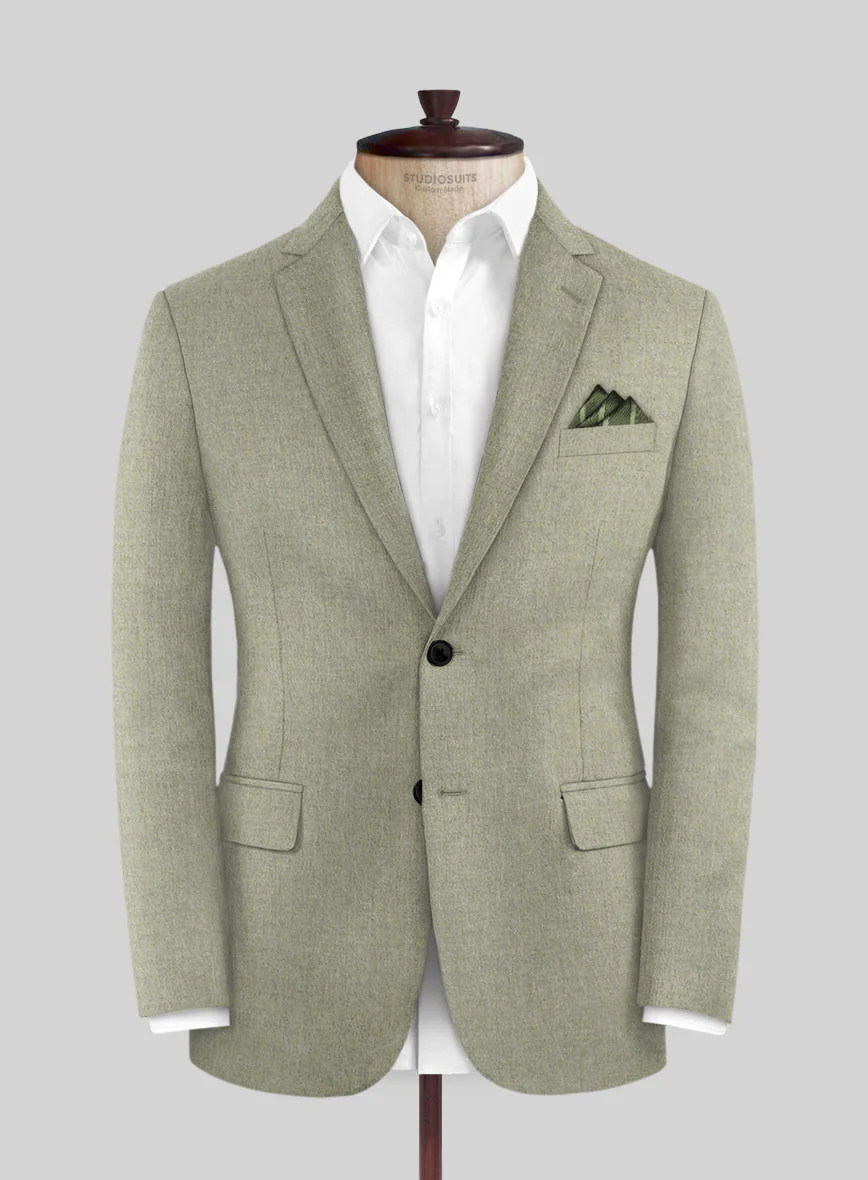 Italian Orfini Summer Green Wool Jacket