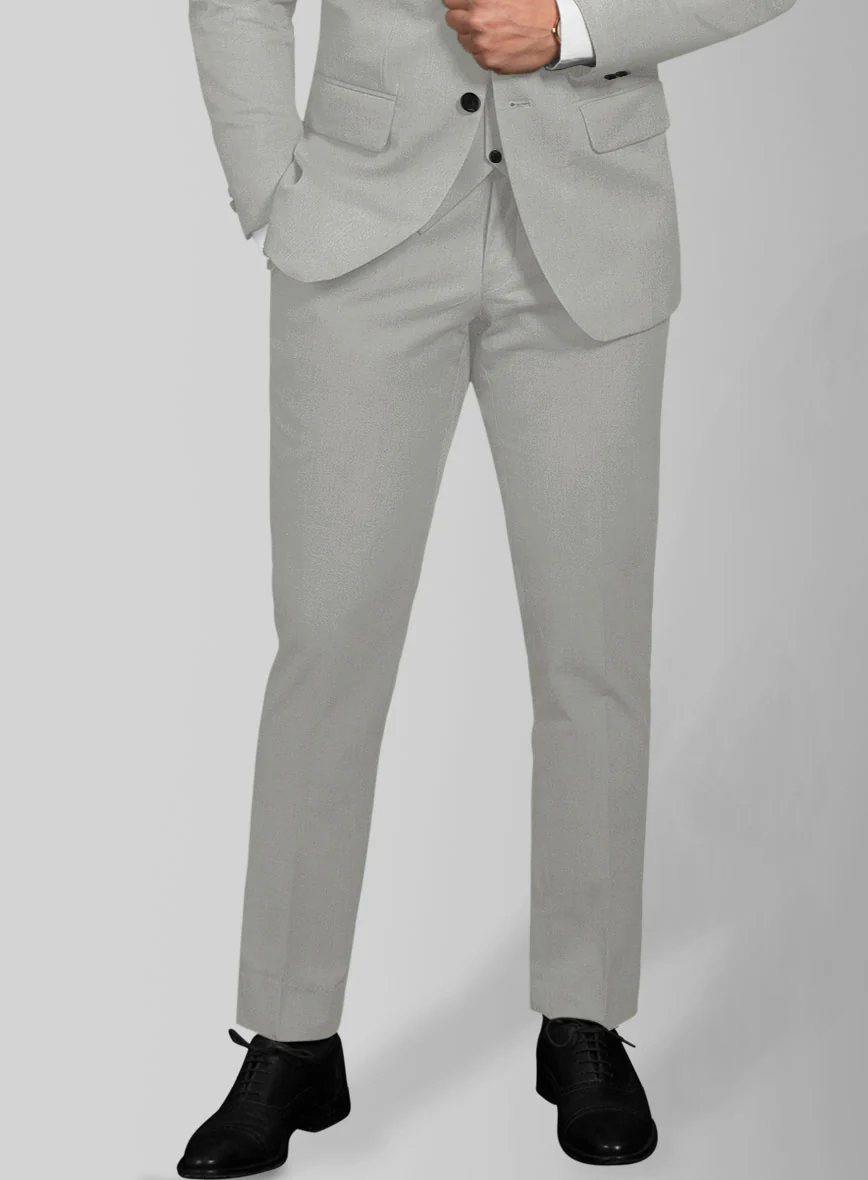 Italian Petrol Gray Cotton Stretch Pants - Image 2