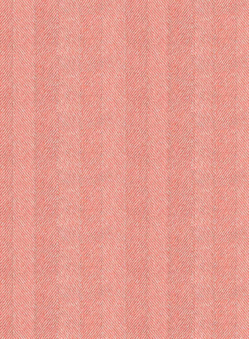 Italian Pink Herringbone Flannel Jacket - Image 3