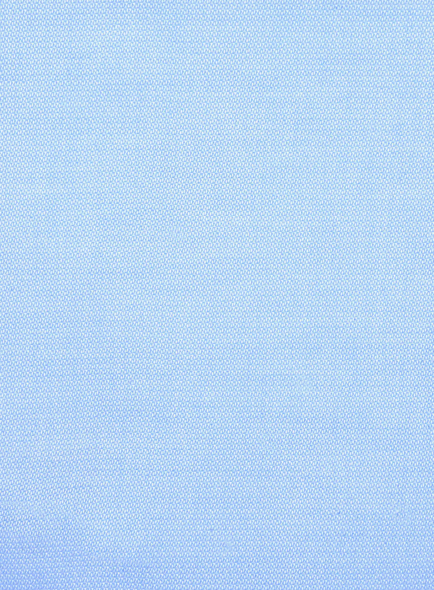 Italian Pinpoint Blue Shirt - Image 5