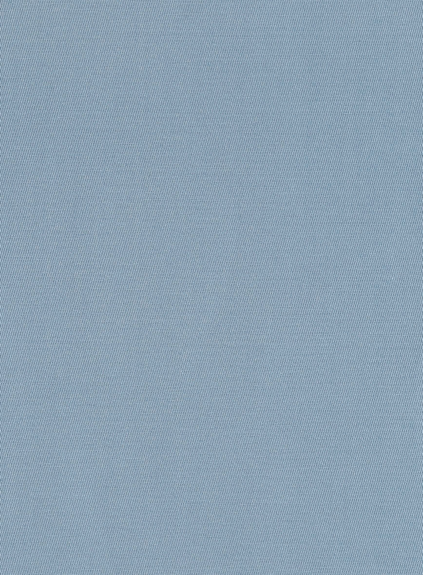 Italian Powder Blue Cotton Stretch Pants - Image 3