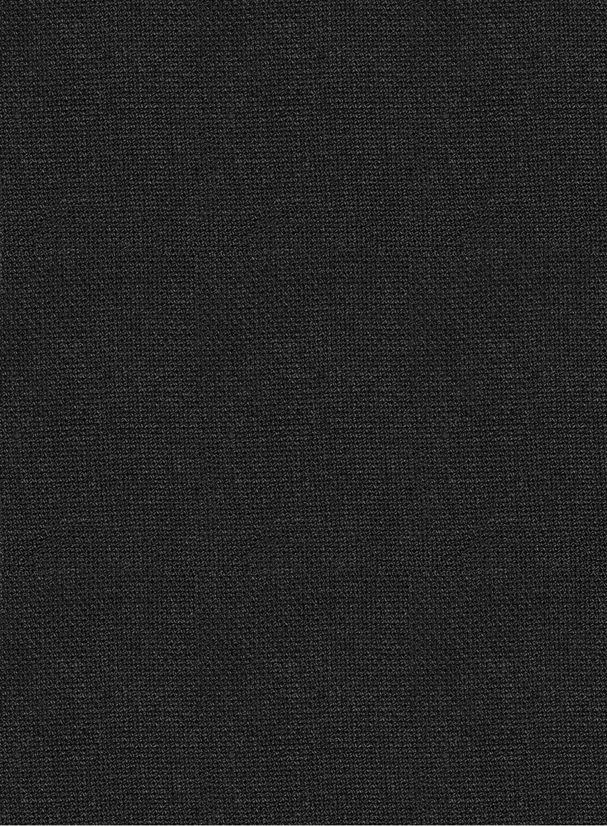 Italian Prato Black Dobby Linen Suit - Image 8